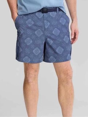 Pendleton Navy Geometric Swim Trunks